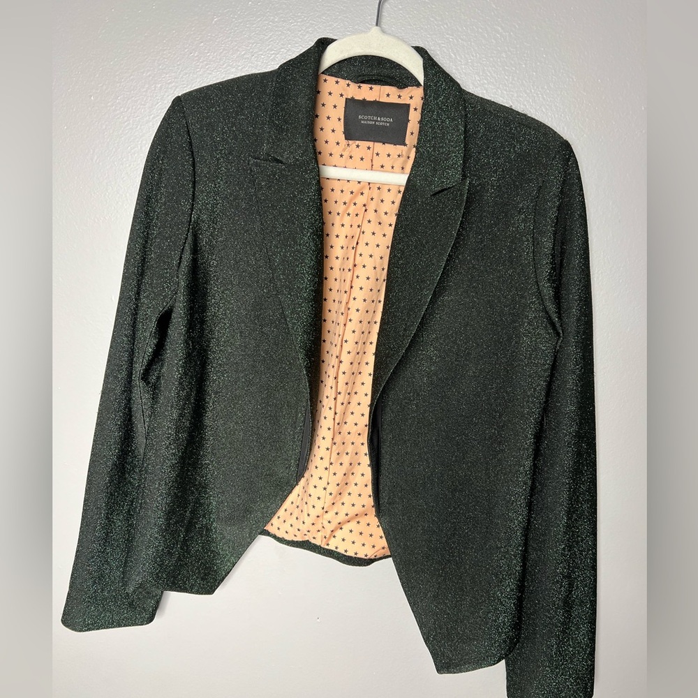 Scotch and Soda‎ Green Sparkle Blazer Jacket- Large